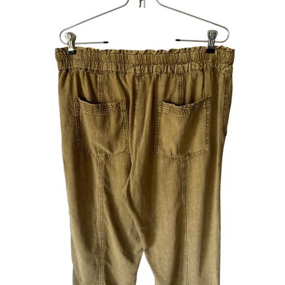 Anthropologie Rhys Utility Jogger Pant Sz Large Linen Blend Utility Moss Green - Picture 5 of 16